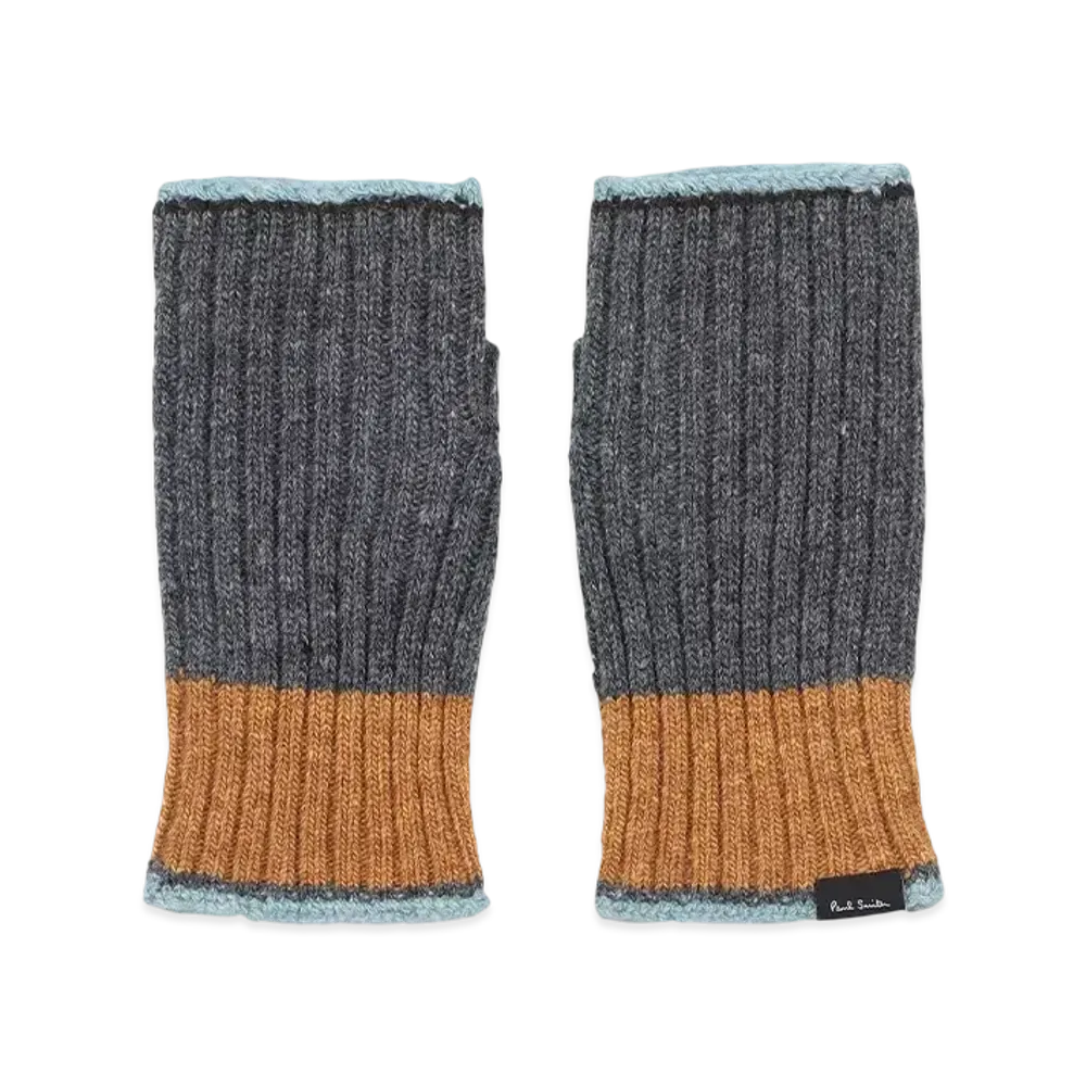 Paul Smith Contrast Color Half Gloves "Gray"