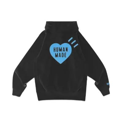 HUMAN MADE Heart Heavyweight Hoodie Offline Store / Blue "Black"