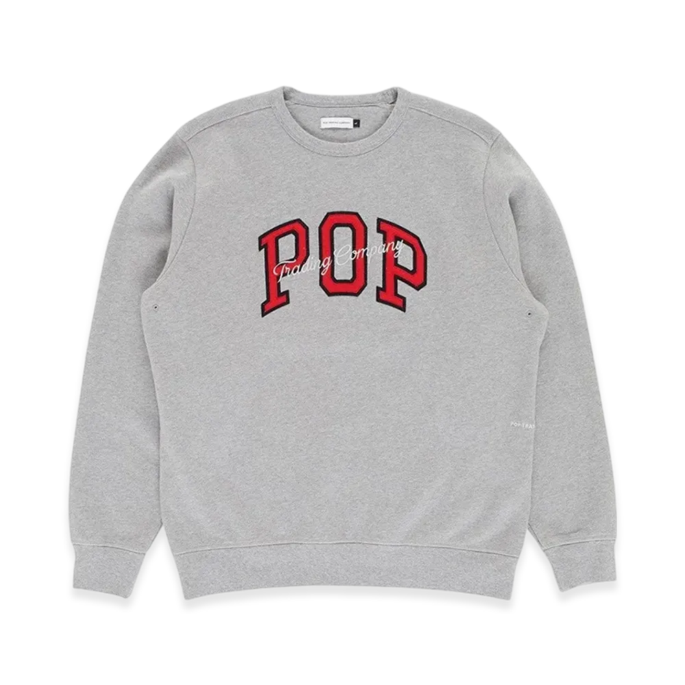 POP TRADING COMPANY Desi Arch Crewneck Sweat "Gray"