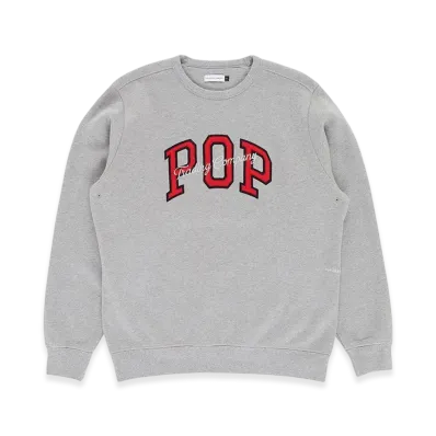 POP TRADING COMPANY Desi Arch Crewneck Sweat "Gray"