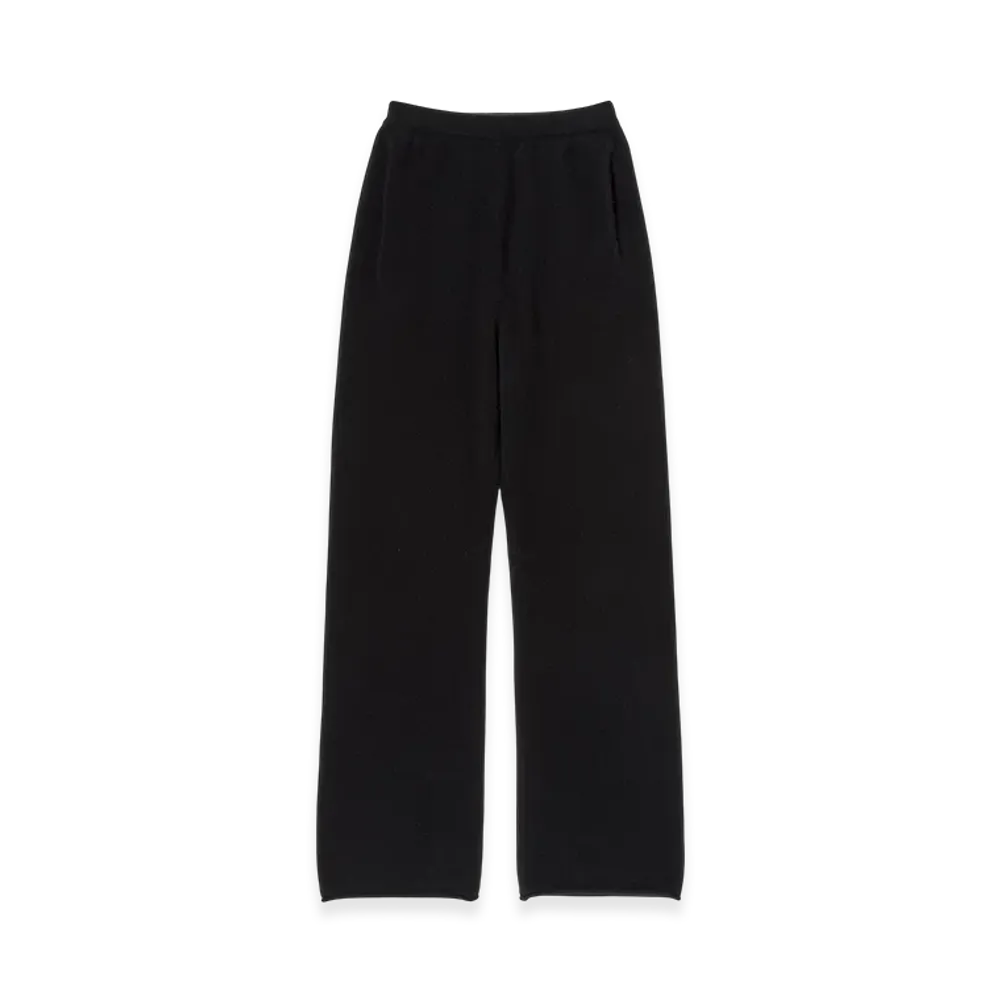 AURALEE Baby Cashmere Knit Pants "Top Black"