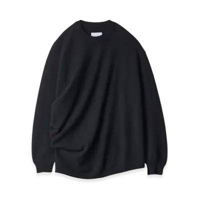 ssstein Extra Fine Wool Knit Deformed LS "Black"