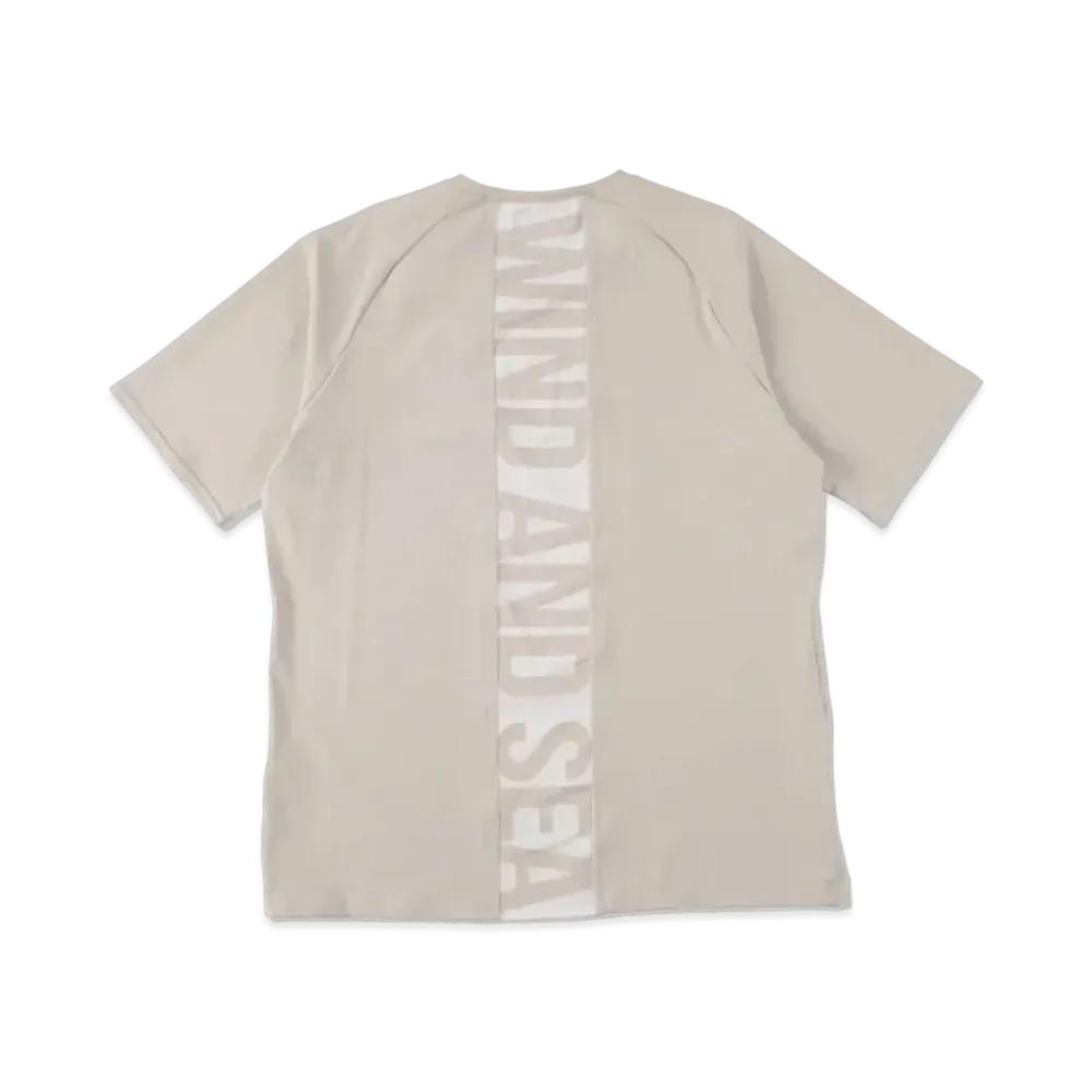 WIND AND SEA WDS (GET FIT BACK ) BACK LINE S/S TOP "Beige"