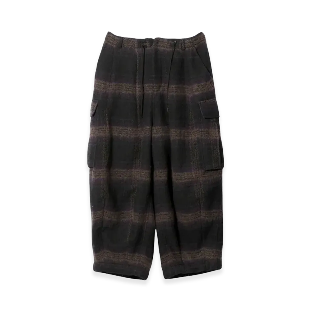 NEEDLES H.D. Pants BDU Wool Shaggy Plaid "Taupe"