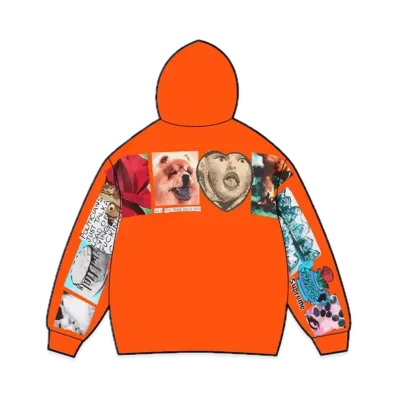 Supreme Spread Zip Up Hooded Sweatshirt "Bright Orange"