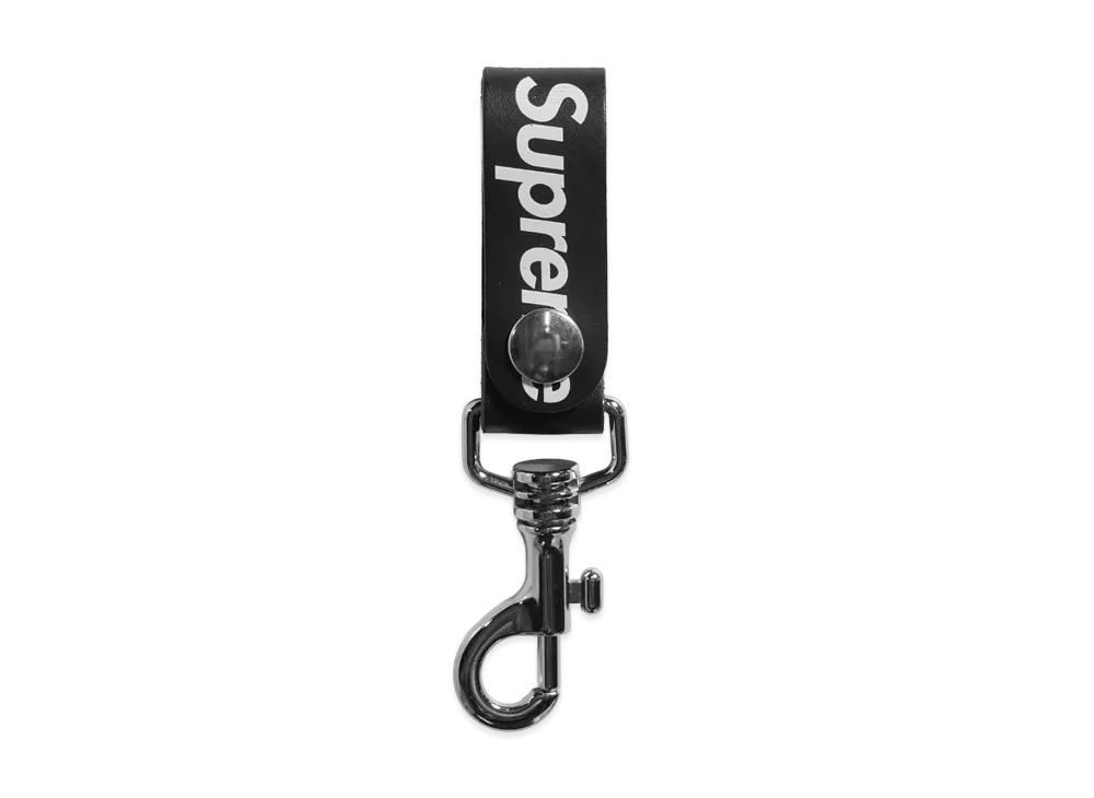 【新品未使用未開封】Supreme Leather Key Loop Black Supreme Leather Key Loop 