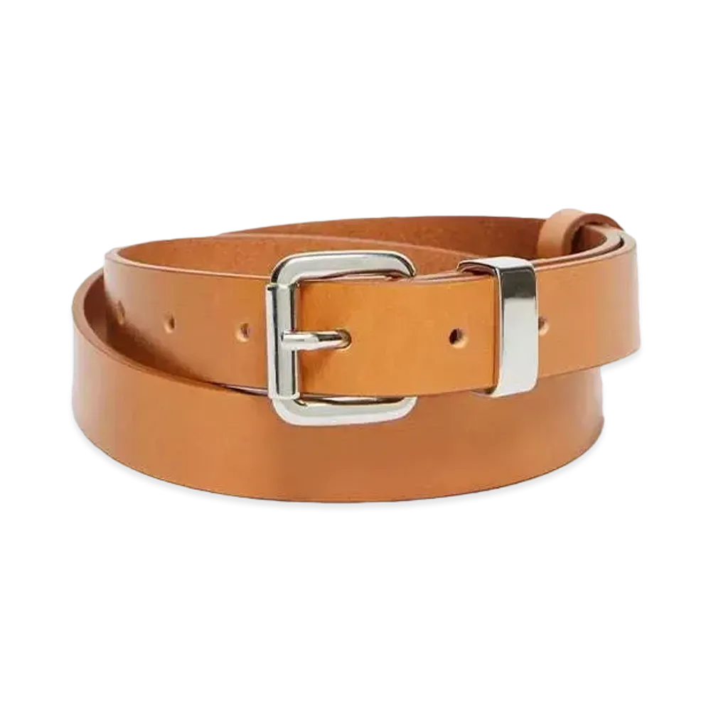 Max Mara Avocado Leather Belt "Tobacco Brown"