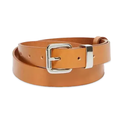 Max Mara Avocado Leather Belt "Tobacco Brown"