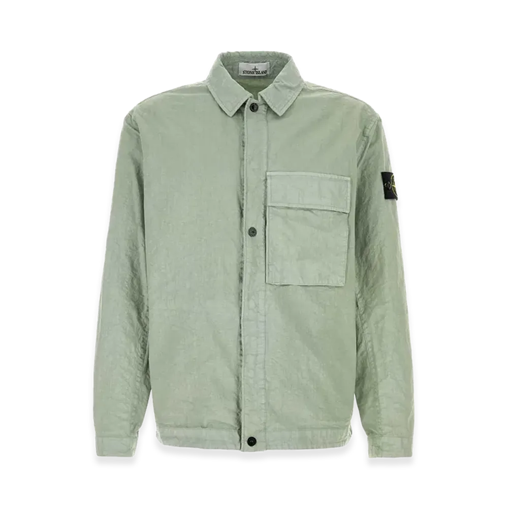 Stone Island Sage Green Nylon Shirt "Green"