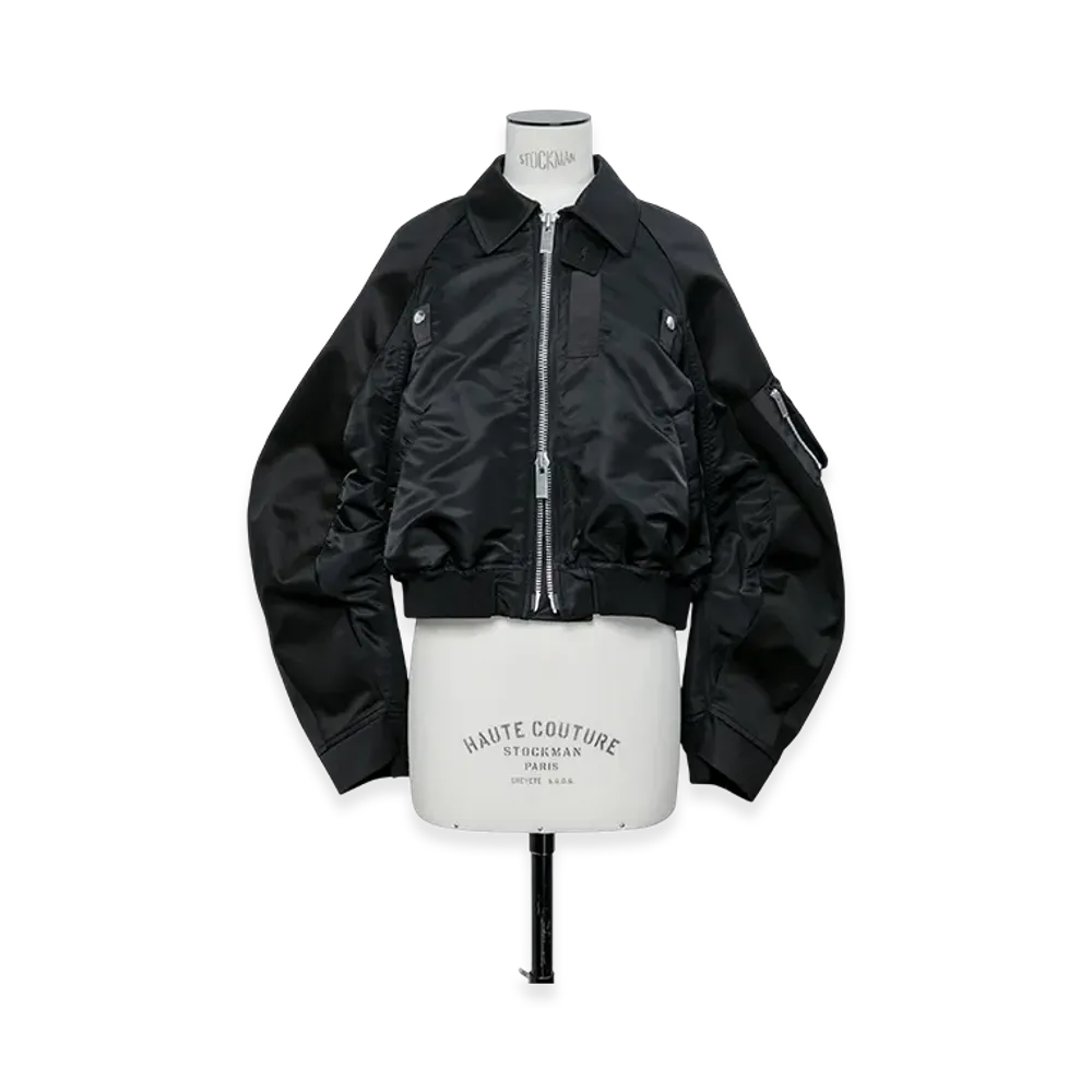 sacai Cotton Chino x Nylon Twill Blouson "Black"