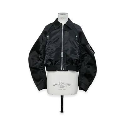 sacai Cotton Chino x Nylon Twill Blouson "Black"