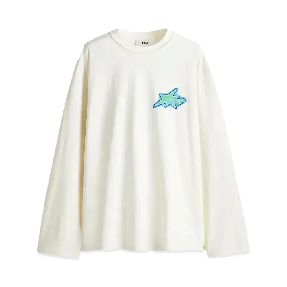 HERONPRESTON x H&M H2 Long Sleeve Jersey Top "White/Star"