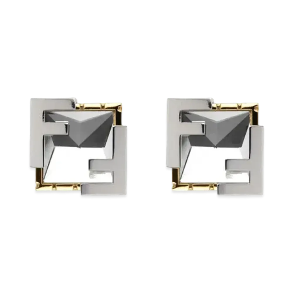 FENDI x Versace Fendace Crystal Earrings "Silver"