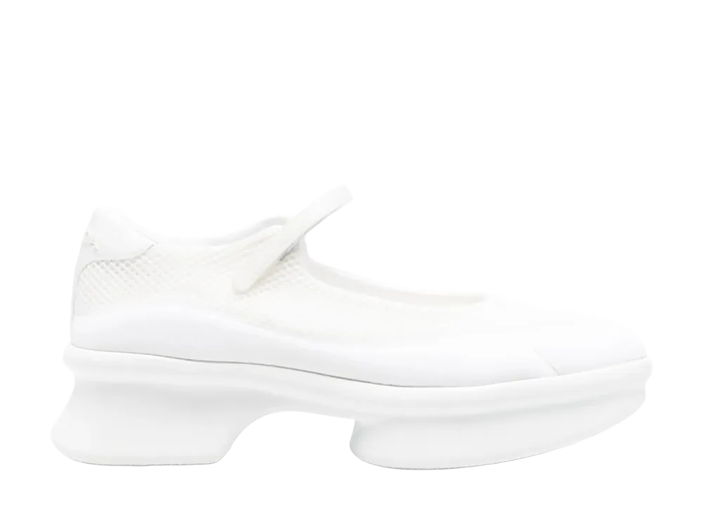 PRADA Women's Mesh Ballerinas "White"
