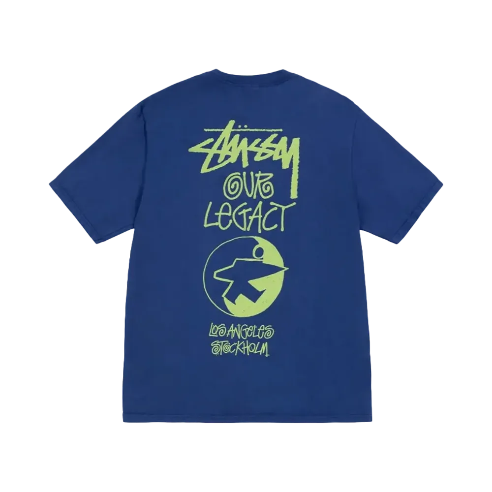 Stussy x OUR LEGACY Work Shop Surfman Tee Pigment Dyed "Blueberry"