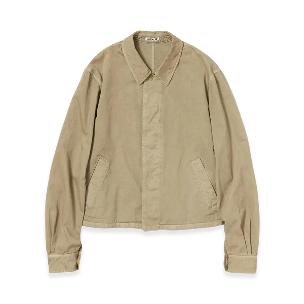 AURALEE Garment-Dyed Finx Light Chino Blouson "Beige"