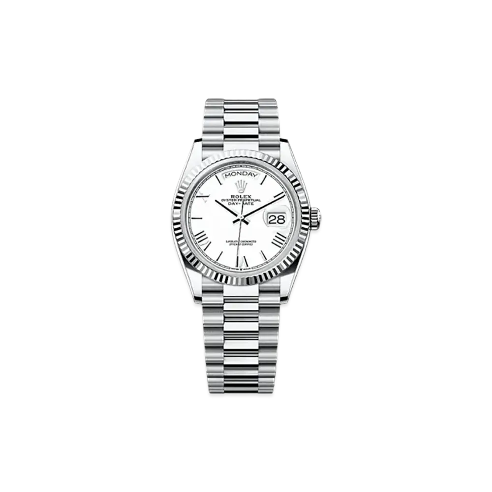 ROLEX Day-Date 36mm Platinum 128236 "White"