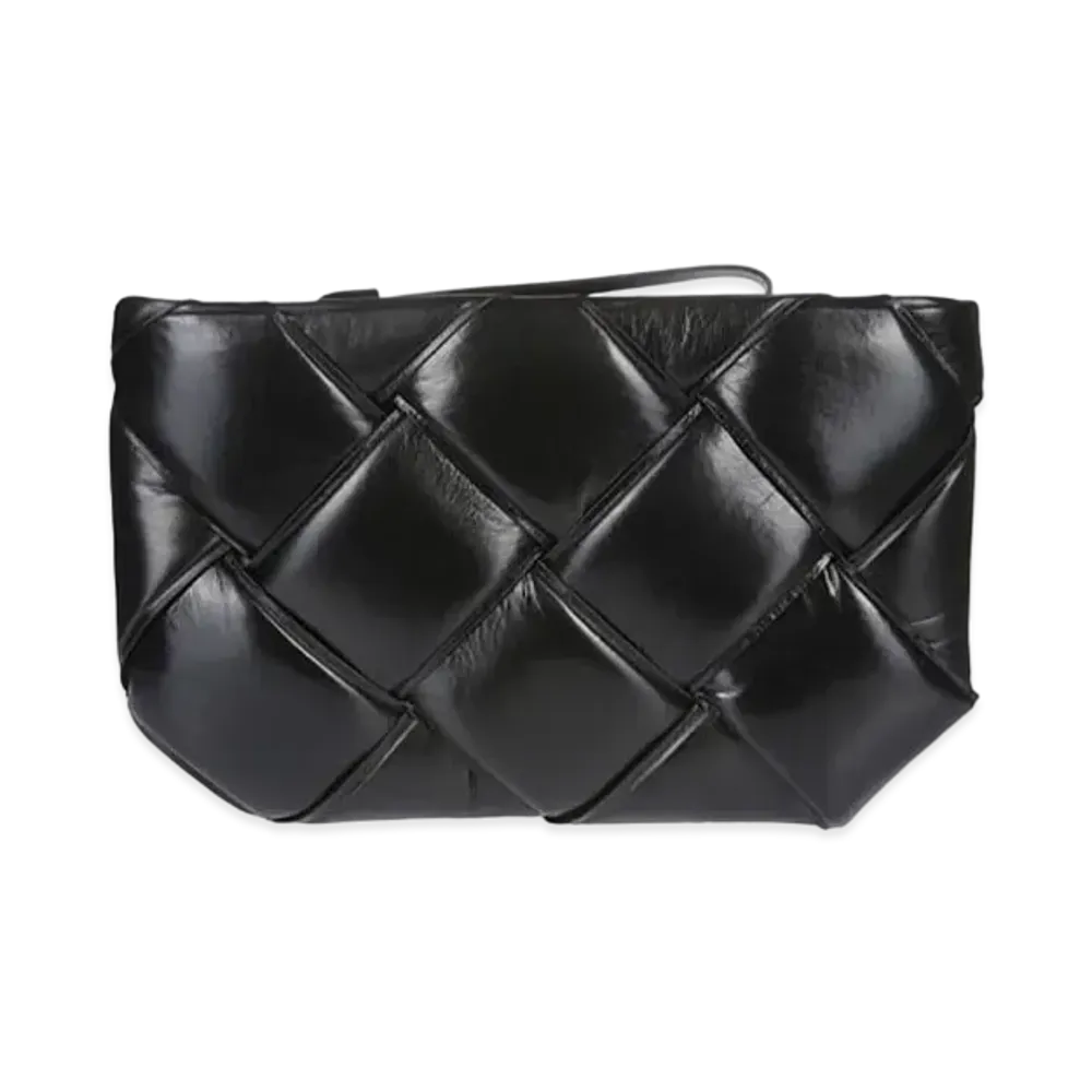 Bottega Veneta Paper Calfskin Clutch "Black"