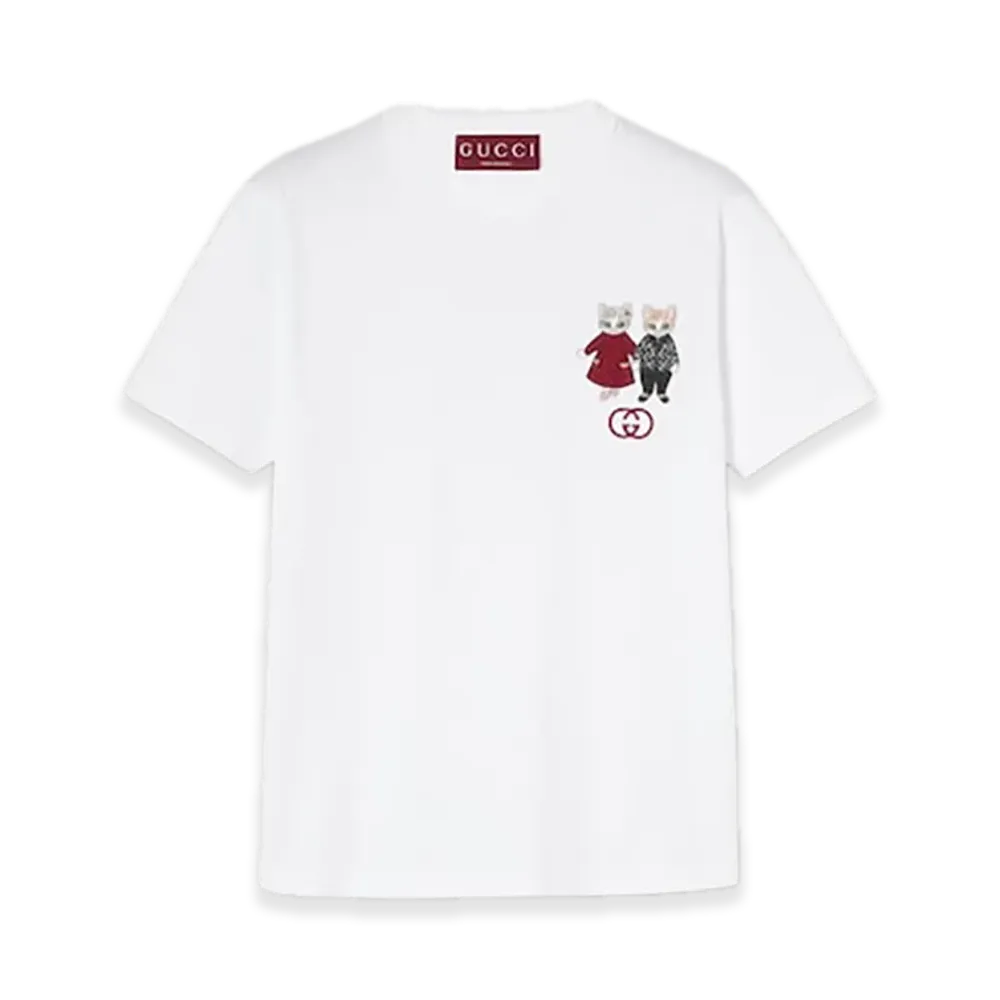 GUCCI x Higuchi Yuko Cotton Jersey T-shirt Japan Exclusive "White"