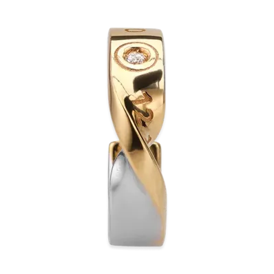 Maison Margiela Numbering Twisted Diamond Ear Cuff "Gold"