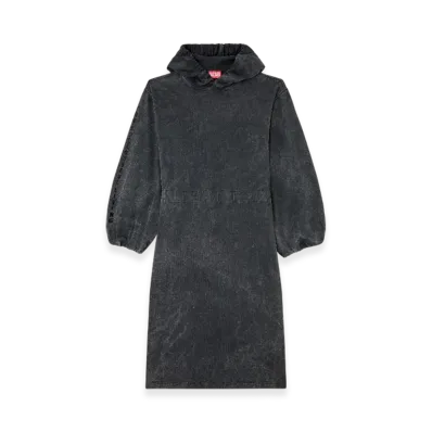 Diesel D-Quind Balloon-Shaped Hooded Midi Dress "Dark Gray"