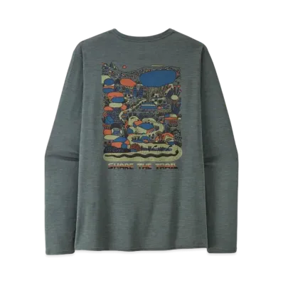 Patagonia Men's Longsleep Cap Cool Daily Graphic Shirt "Nouveau Green"