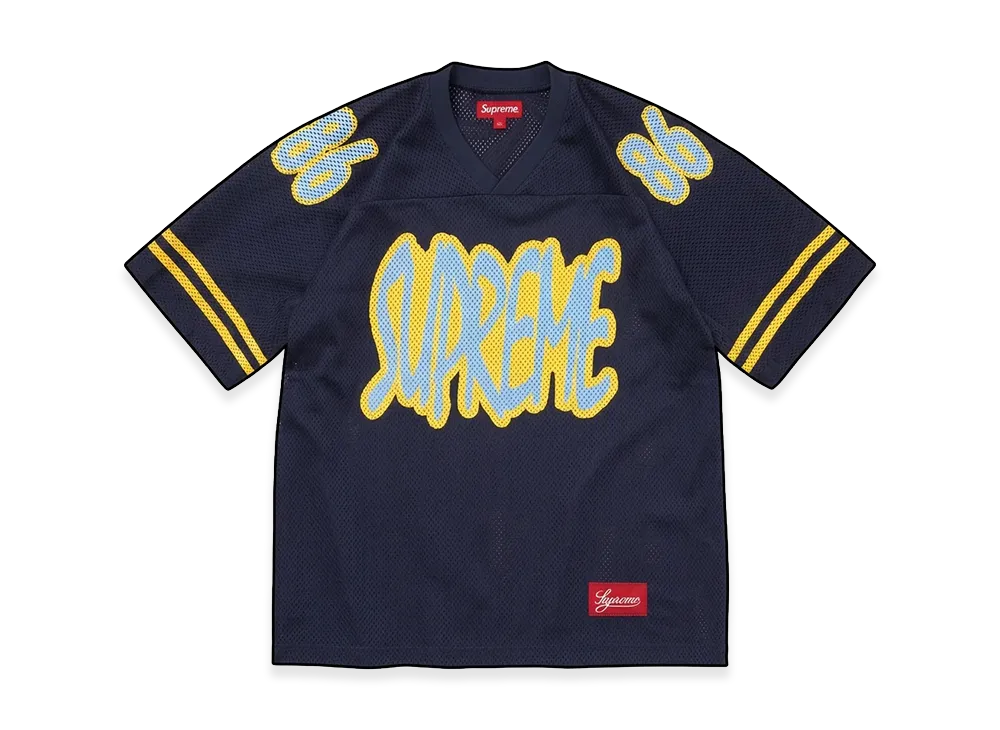 Supreme Reflective Football Jersey "Navy"