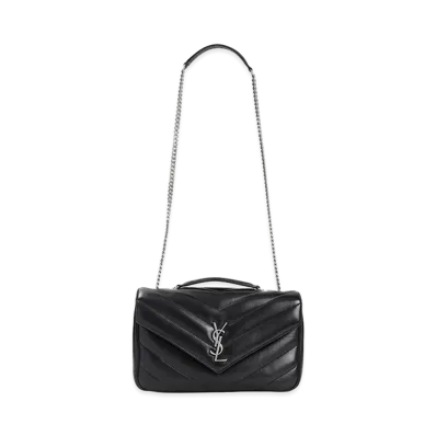Saint Laurent Women's YSL Bo M Loulou "Black"