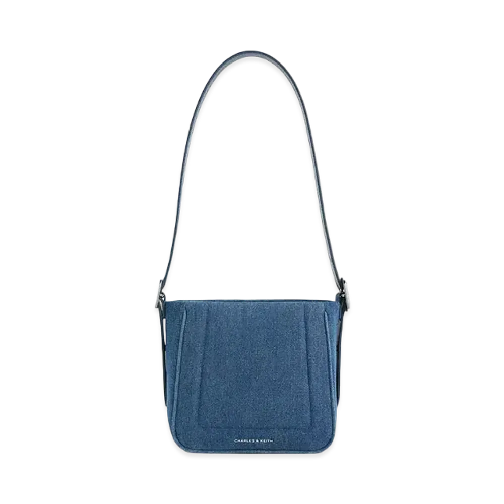 CHARLES & KEITH Petra Boxy Bucket Bag "DenimBlue"