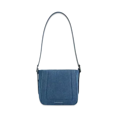 CHARLES & KEITH Petra Boxy Bucket Bag "DenimBlue"