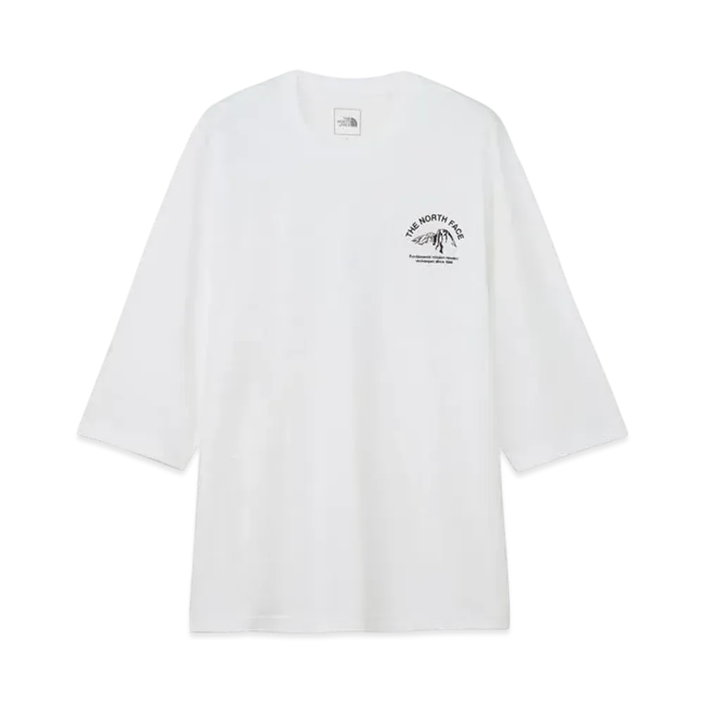 The North Face Quarter Sleeve One Point Logo Tee "White"