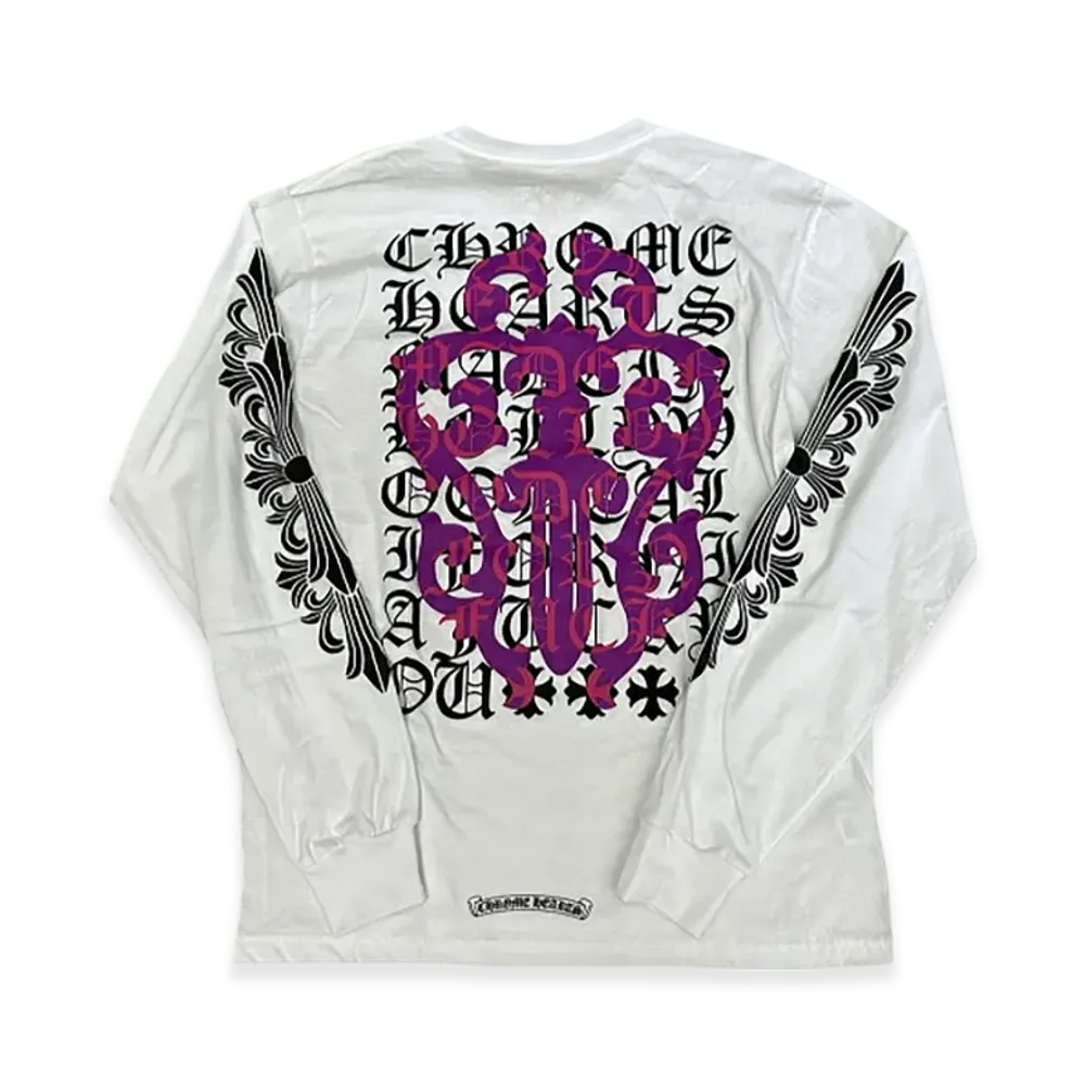 Chrome Hearts Dagger Eye Chart Pocket L/S T-Shirt "White"