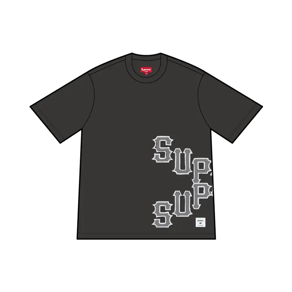 Supreme Cracked Spellout S/S Top "Washed Black"