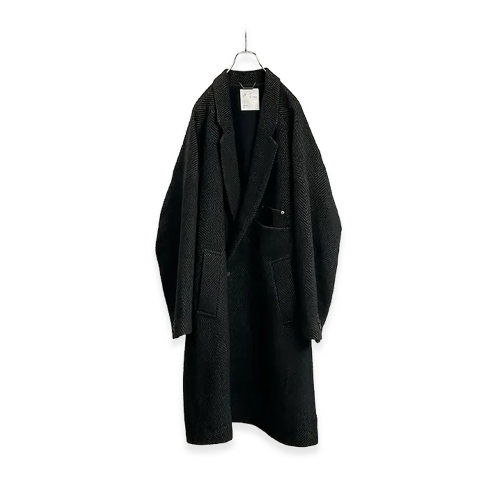 ANCELLM Semi-Double Chester Coat "Brown/Black"