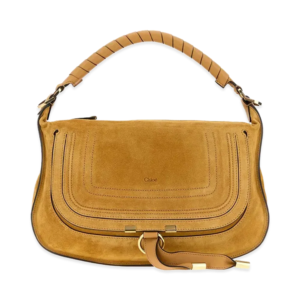 Chloe Women's Suede Small Marcie Handbag "Yellow"