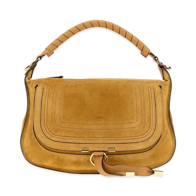 Chloe Women's Suede Small Marcie Handbag "Yellow"