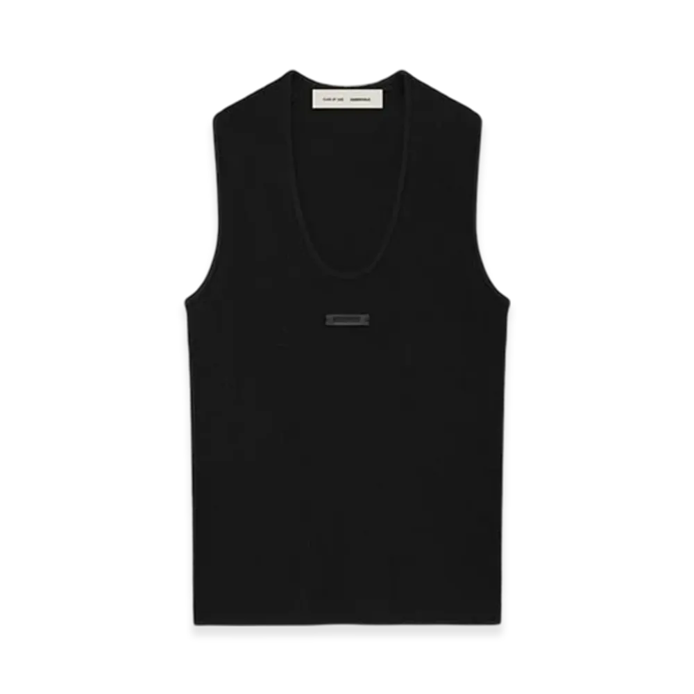 FEAR OF GOD ESSENTIALS Women's Waffle Tank "Vintage Black"