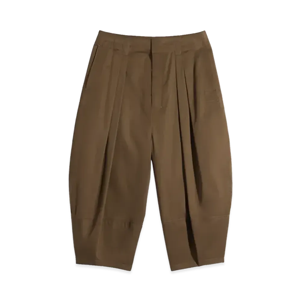 LEMAIRE Women's Cotton Satin Volume Bermuda Pants "Bronze"
