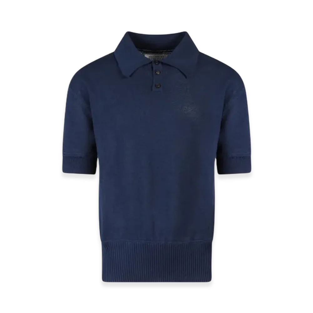 Maison Margiela Knit Polo Shirt "Cobalt Blue"