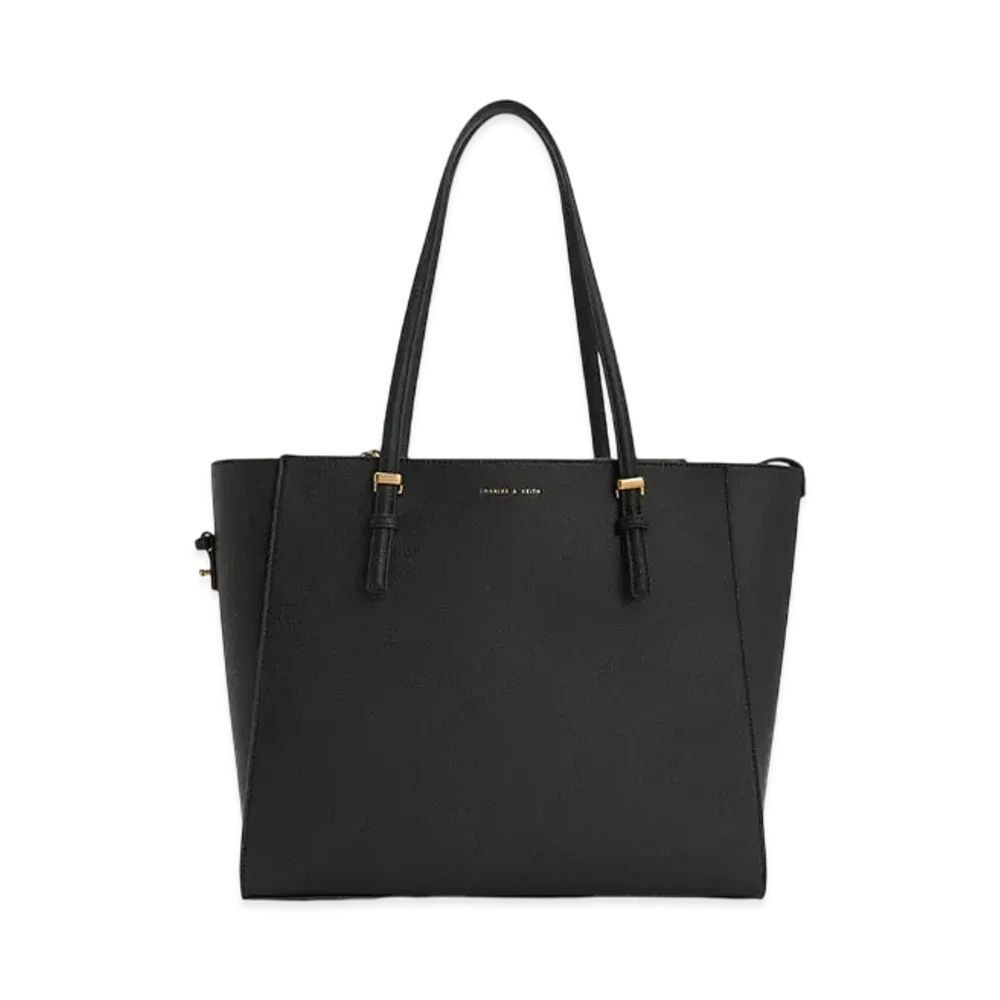 CHARLES & KEITH Classic Double Handle Tote Bag "Black"