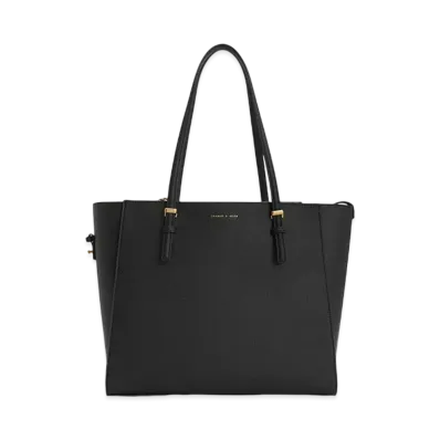 CHARLES & KEITH Classic Double Handle Tote Bag "Black"