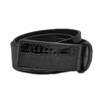 MM6 Maison Margiela Croco Print Belt "Black"