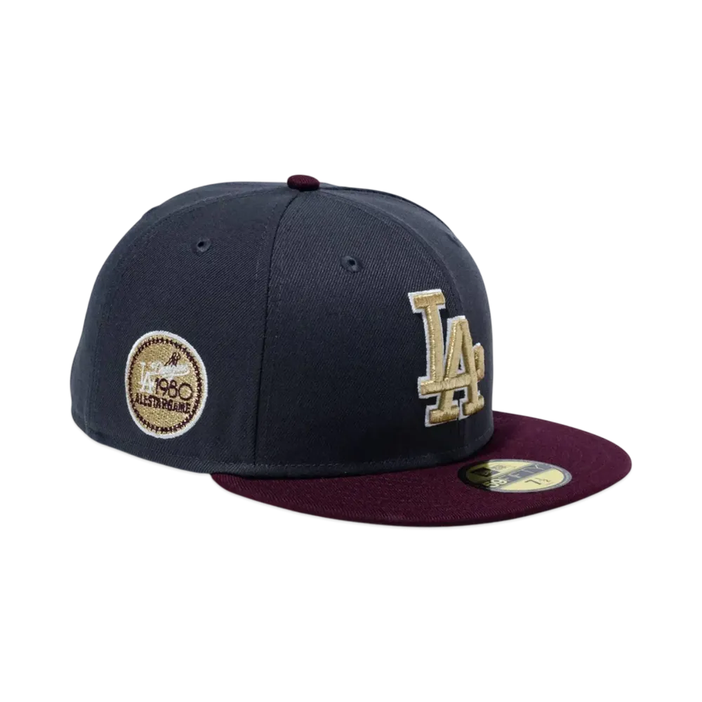 NEW ERA 59Fifty All-Star Game Side Patch Los Angeles Dodgers "Dark Graphite/Maroon"