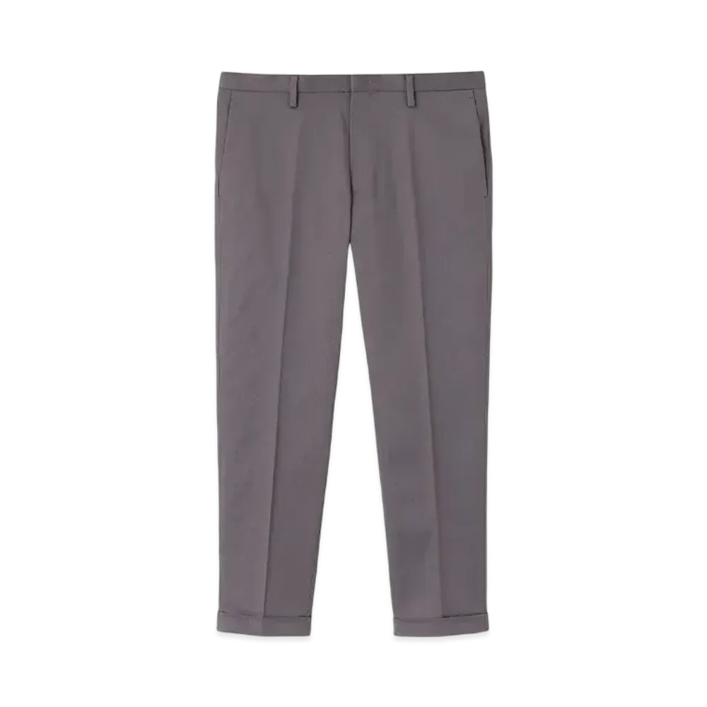 Paul Smith Cotton Stretch Ankle-Cut Trousers "SteelGray"