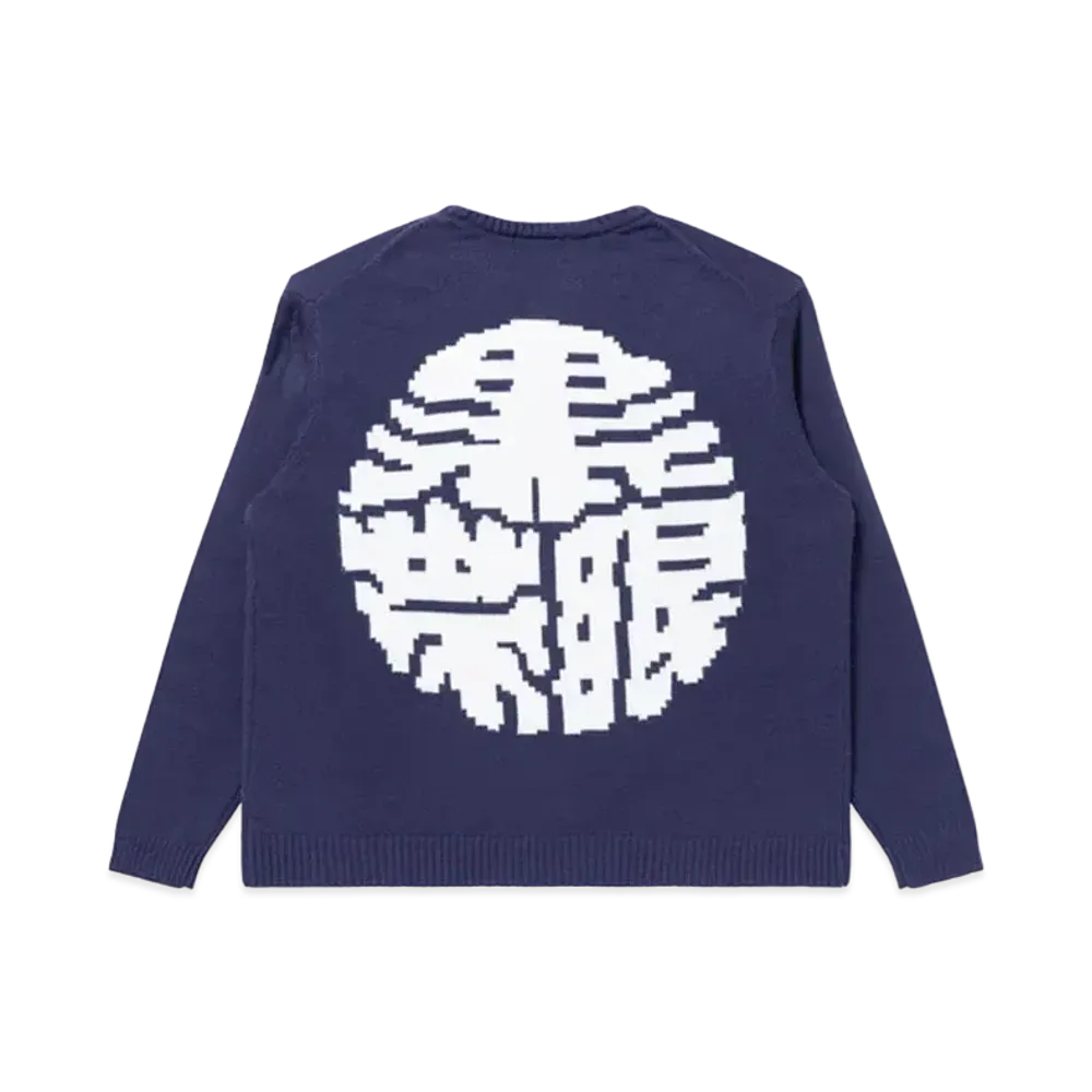 Black Eye Patch Kamon Knit Sweater "Purple"
