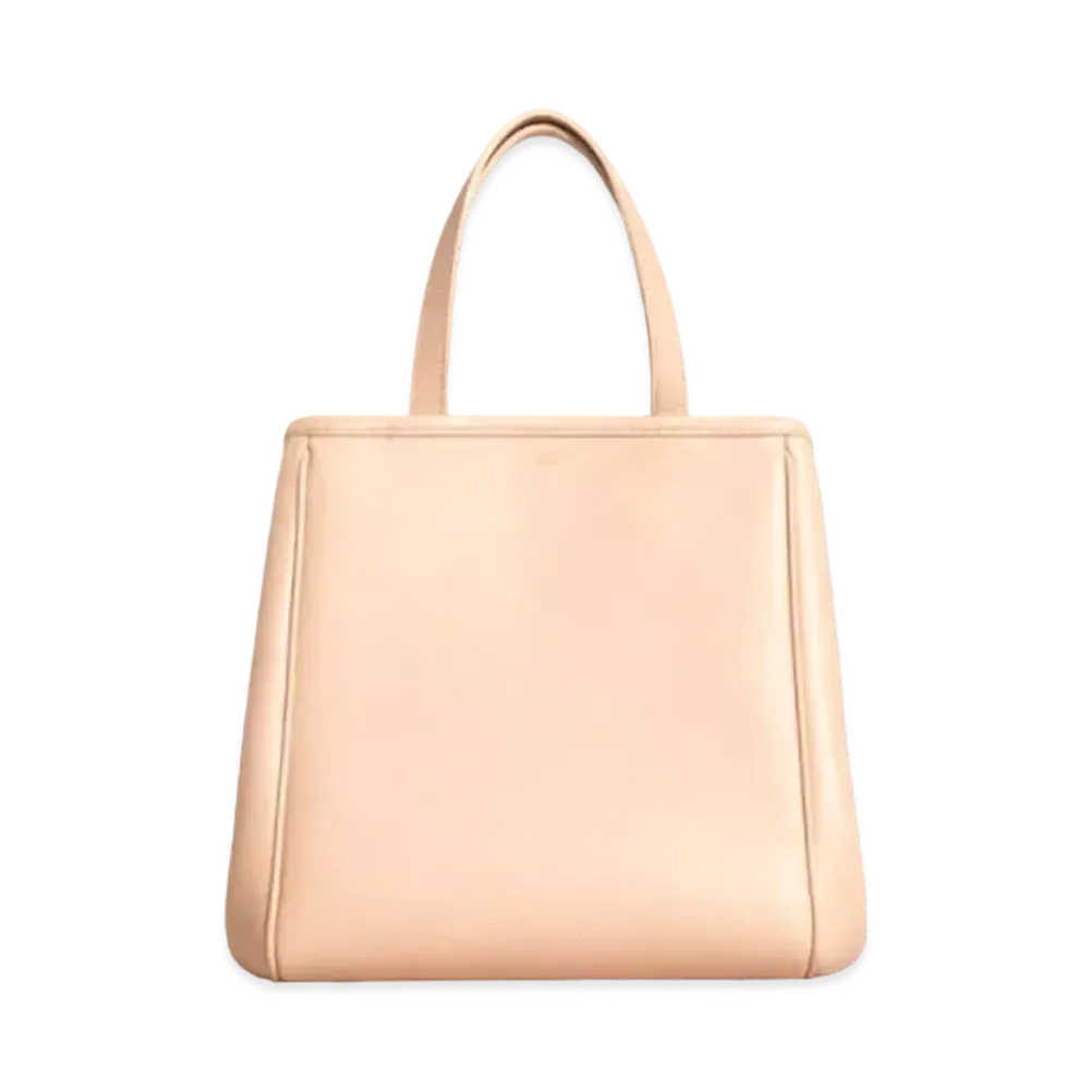 CELINE Small Folded Cabas In Grained Calfskin "Nude"