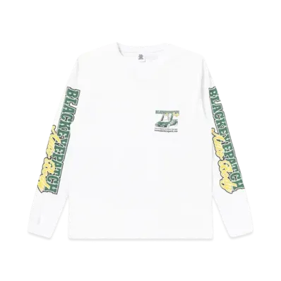 Black Eye Patch Auto Body L/S Tee "White"
