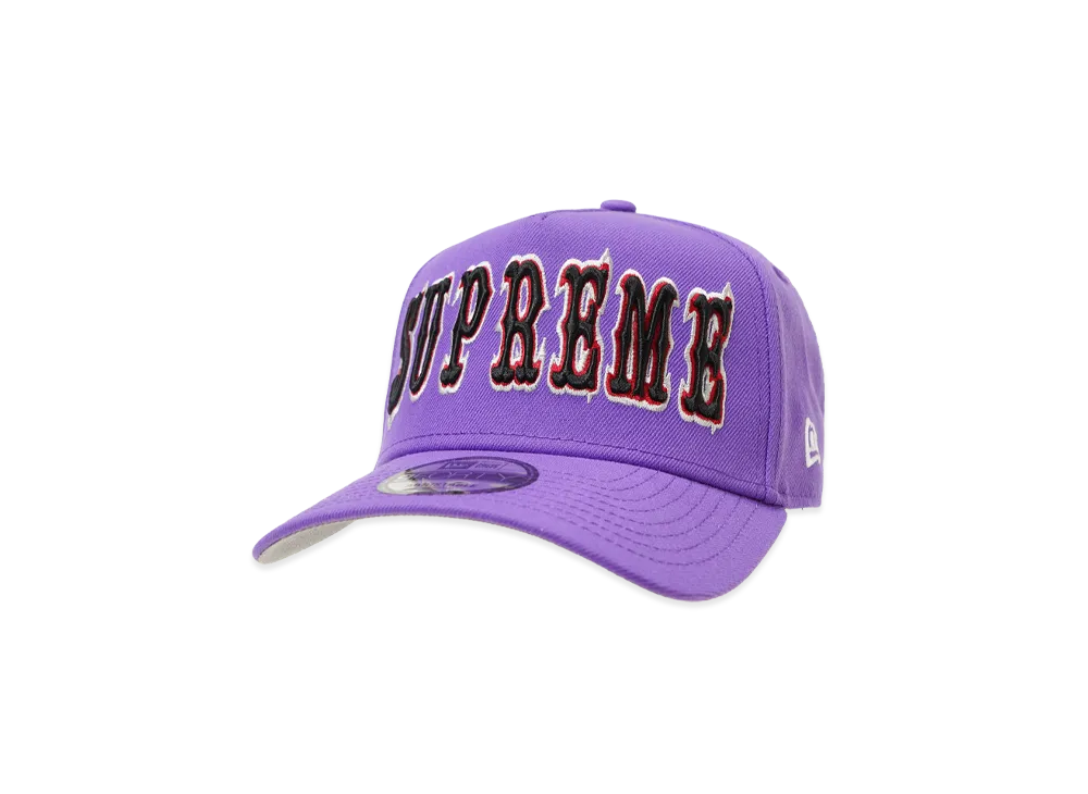 Supreme Gothic Outline Adjustable New Era "Purple"