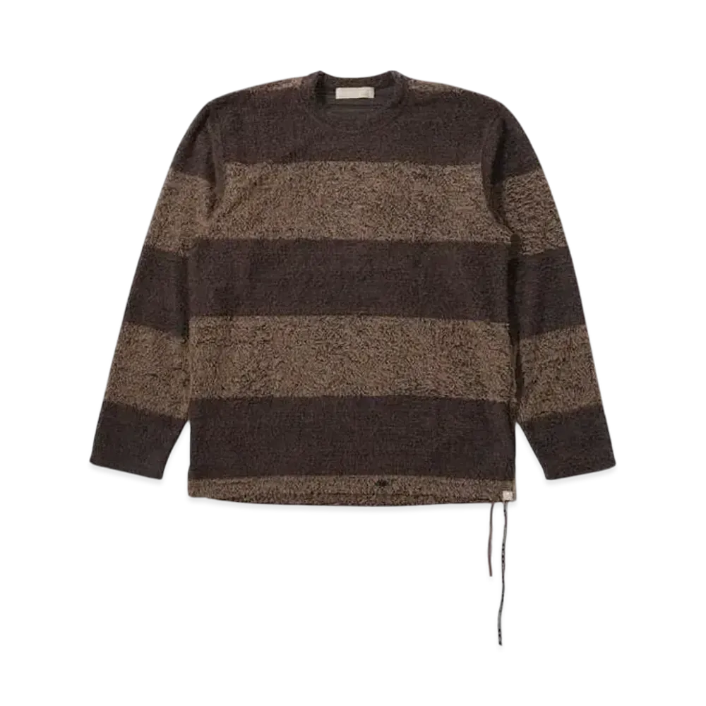 mastermind WORLD Pile Stripe Tee "Brown Camel"