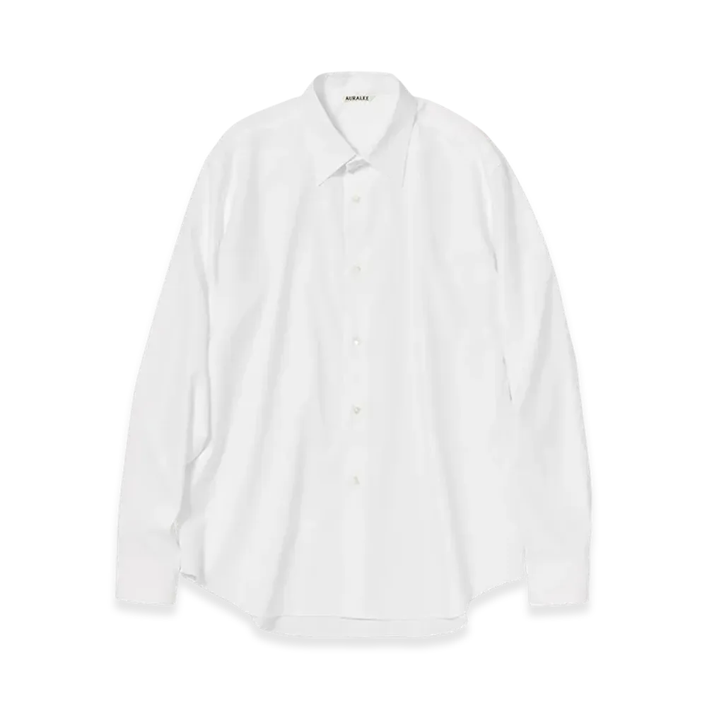 AURALEE Washed Finx Twill Shirt "White"